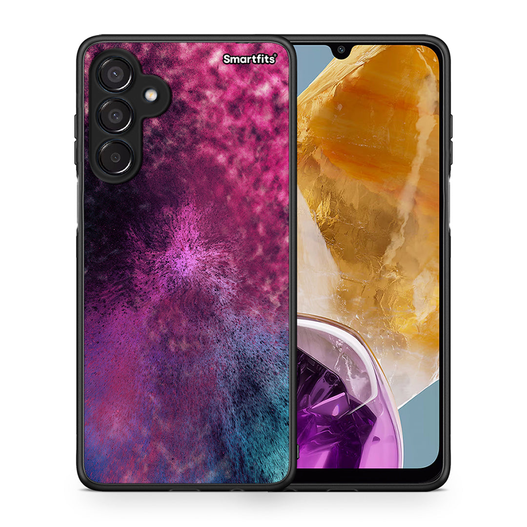 Θήκη Samsung Galaxy M15 Aurora Galaxy από τη Smartfits με σχέδιο στο πίσω μέρος και μαύρο περίβλημα | Samsung Galaxy M15 Aurora Galaxy case with colorful back and black bezels