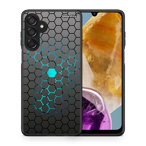 Θήκη Samsung Galaxy M15 Hexagonal Geometric από τη Smartfits με σχέδιο στο πίσω μέρος και μαύρο περίβλημα | Samsung Galaxy M15 Hexagonal Geometric case with colorful back and black bezels
