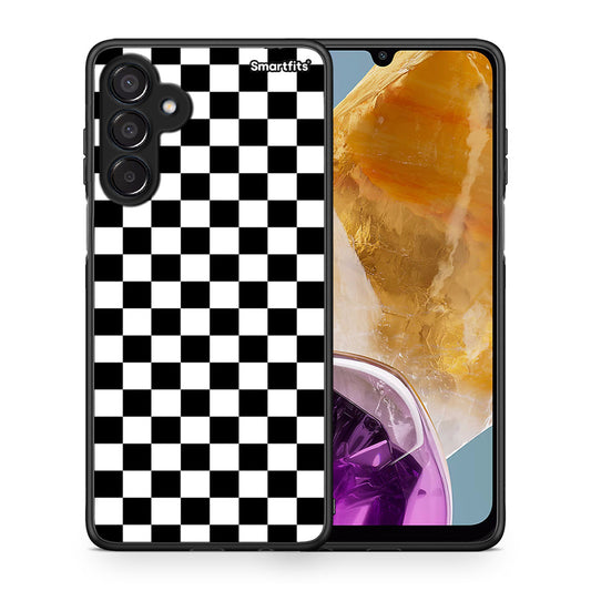 Θήκη Samsung Galaxy M15 Squares Geometric από τη Smartfits με σχέδιο στο πίσω μέρος και μαύρο περίβλημα | Samsung Galaxy M15 Squares Geometric case with colorful back and black bezels