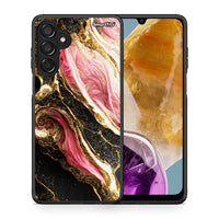 Thumbnail for Θήκη Samsung Galaxy M15 Glamorous Pink Marble από τη Smartfits με σχέδιο στο πίσω μέρος και μαύρο περίβλημα | Samsung Galaxy M15 Glamorous Pink Marble case with colorful back and black bezels