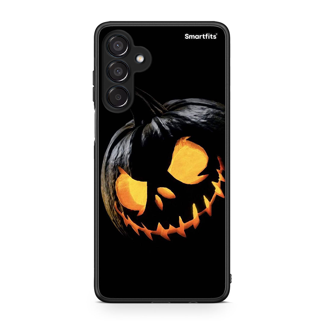 Samsung Galaxy M15 Halloween Scary Pumpkin Θήκη από τη Smartfits με σχέδιο στο πίσω μέρος και μαύρο περίβλημα | Smartphone case with colorful back and black bezels by Smartfits