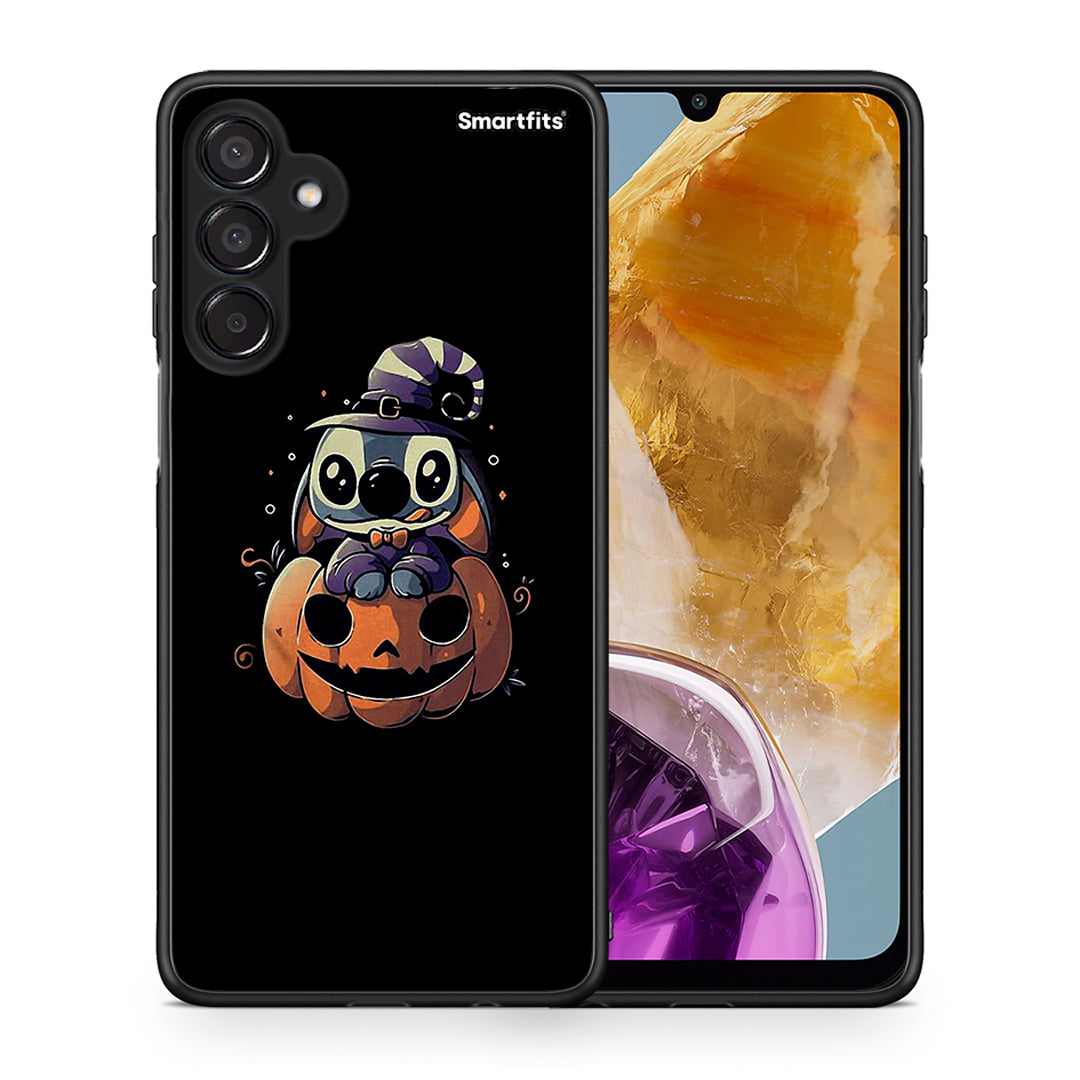Θήκη Samsung Galaxy M15 Halloween Stitch από τη Smartfits με σχέδιο στο πίσω μέρος και μαύρο περίβλημα | Samsung Galaxy M15 Halloween Stitch case with colorful back and black bezels