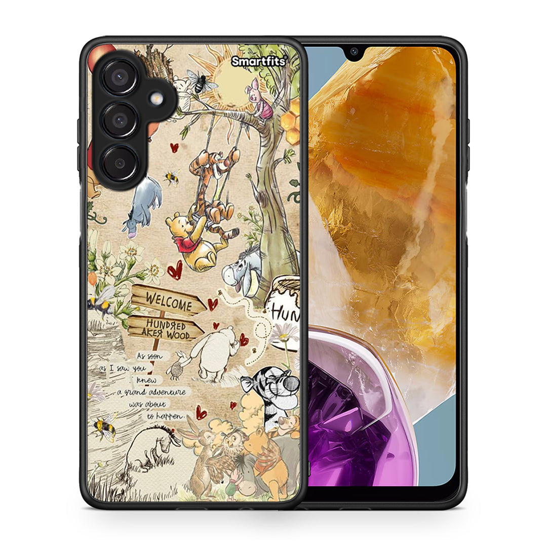 Θήκη Samsung Galaxy M15 Happy Friends από τη Smartfits με σχέδιο στο πίσω μέρος και μαύρο περίβλημα | Samsung Galaxy M15 Happy Friends case with colorful back and black bezels