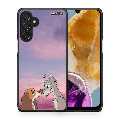 Θήκη Samsung Galaxy M15 Lady And Tramp από τη Smartfits με σχέδιο στο πίσω μέρος και μαύρο περίβλημα | Samsung Galaxy M15 Lady And Tramp case with colorful back and black bezels