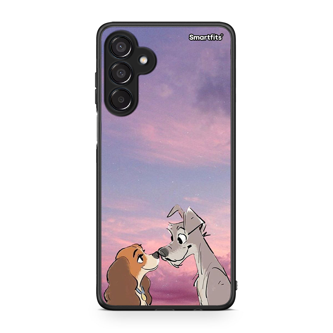 Samsung Galaxy M15 Lady And Tramp θήκη από τη Smartfits με σχέδιο στο πίσω μέρος και μαύρο περίβλημα | Smartphone case with colorful back and black bezels by Smartfits