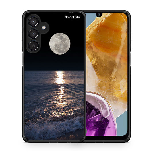 Θήκη Samsung Galaxy M15 Moon Landscape από τη Smartfits με σχέδιο στο πίσω μέρος και μαύρο περίβλημα | Samsung Galaxy M15 Moon Landscape case with colorful back and black bezels