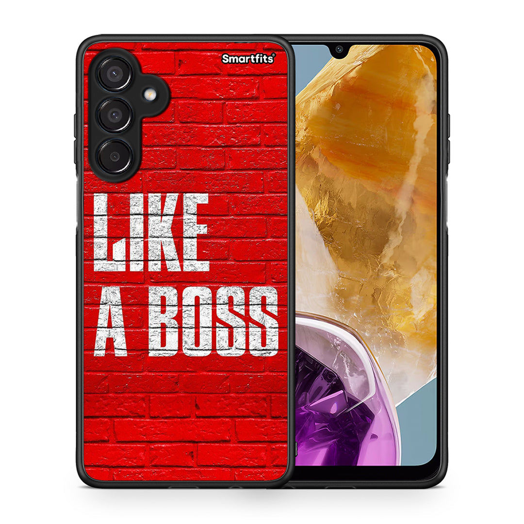 Θήκη Samsung Galaxy M15 Like A Boss από τη Smartfits με σχέδιο στο πίσω μέρος και μαύρο περίβλημα | Samsung Galaxy M15 Like A Boss case with colorful back and black bezels