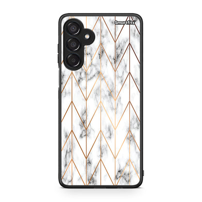 44 - Samsung Galaxy M15 Gold Geometric Marble case, cover, bumper
