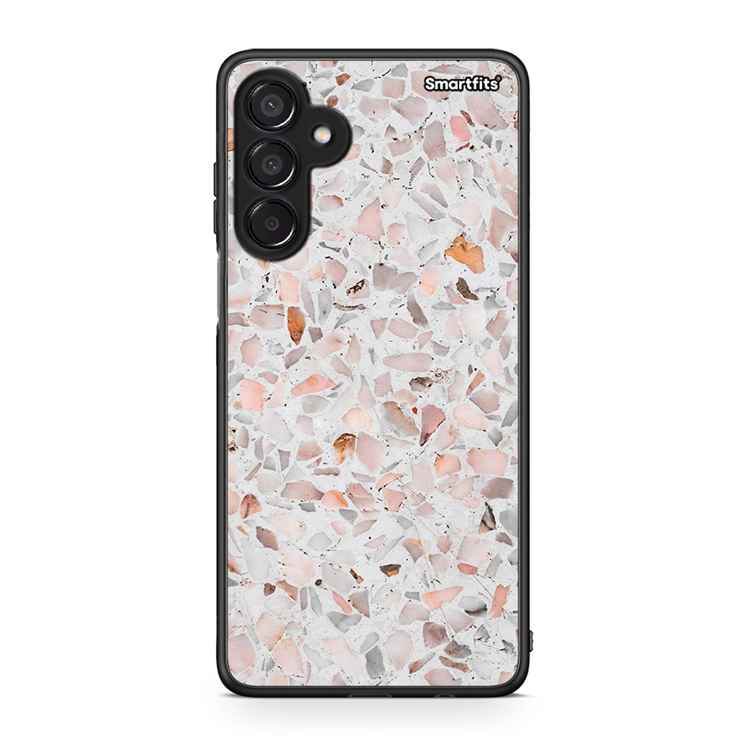 Samsung Galaxy M15 Marble Terrazzo θήκη από τη Smartfits με σχέδιο στο πίσω μέρος και μαύρο περίβλημα | Smartphone case with colorful back and black bezels by Smartfits