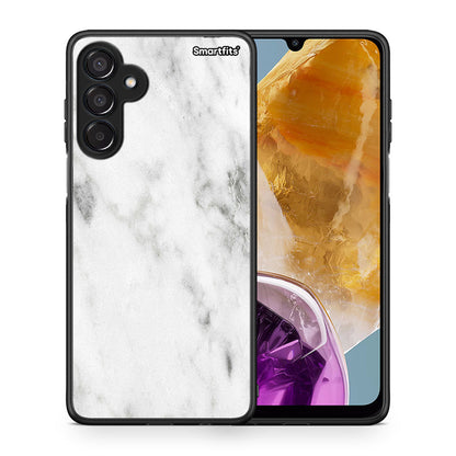 Θήκη Samsung Galaxy M15 White Marble από τη Smartfits με σχέδιο στο πίσω μέρος και μαύρο περίβλημα | Samsung Galaxy M15 White Marble case with colorful back and black bezels