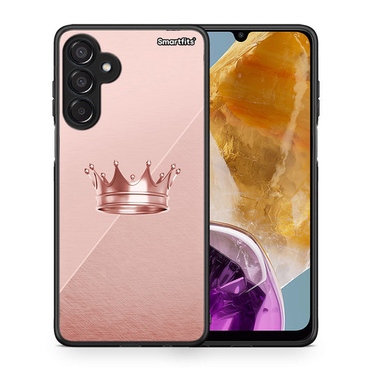 Θήκη Samsung Galaxy M15 Crown Minimal από τη Smartfits με σχέδιο στο πίσω μέρος και μαύρο περίβλημα | Samsung Galaxy M15 Crown Minimal case with colorful back and black bezels