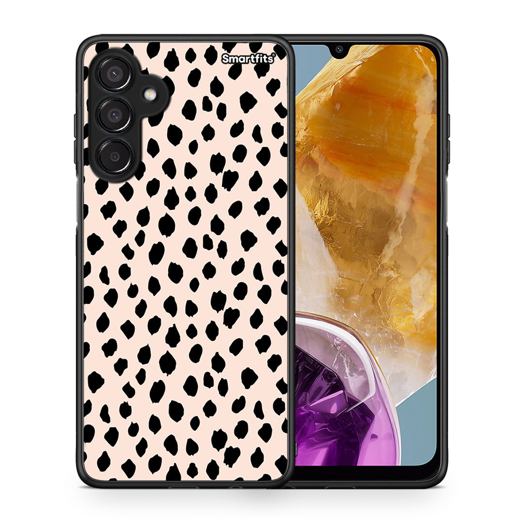 Θήκη Samsung Galaxy M15 New Polka Dots από τη Smartfits με σχέδιο στο πίσω μέρος και μαύρο περίβλημα | Samsung Galaxy M15 New Polka Dots case with colorful back and black bezels