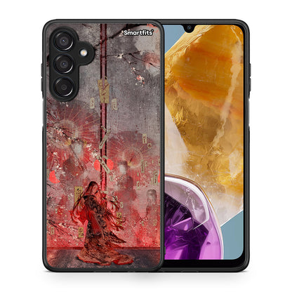 Θήκη Samsung Galaxy M15 Nezuko Kamado από τη Smartfits με σχέδιο στο πίσω μέρος και μαύρο περίβλημα | Samsung Galaxy M15 Nezuko Kamado case with colorful back and black bezels