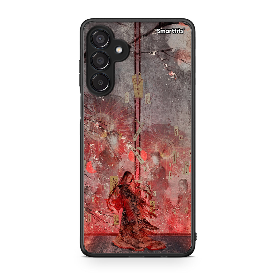 Samsung Galaxy M15 Nezuko Kamado θήκη από τη Smartfits με σχέδιο στο πίσω μέρος και μαύρο περίβλημα | Smartphone case with colorful back and black bezels by Smartfits