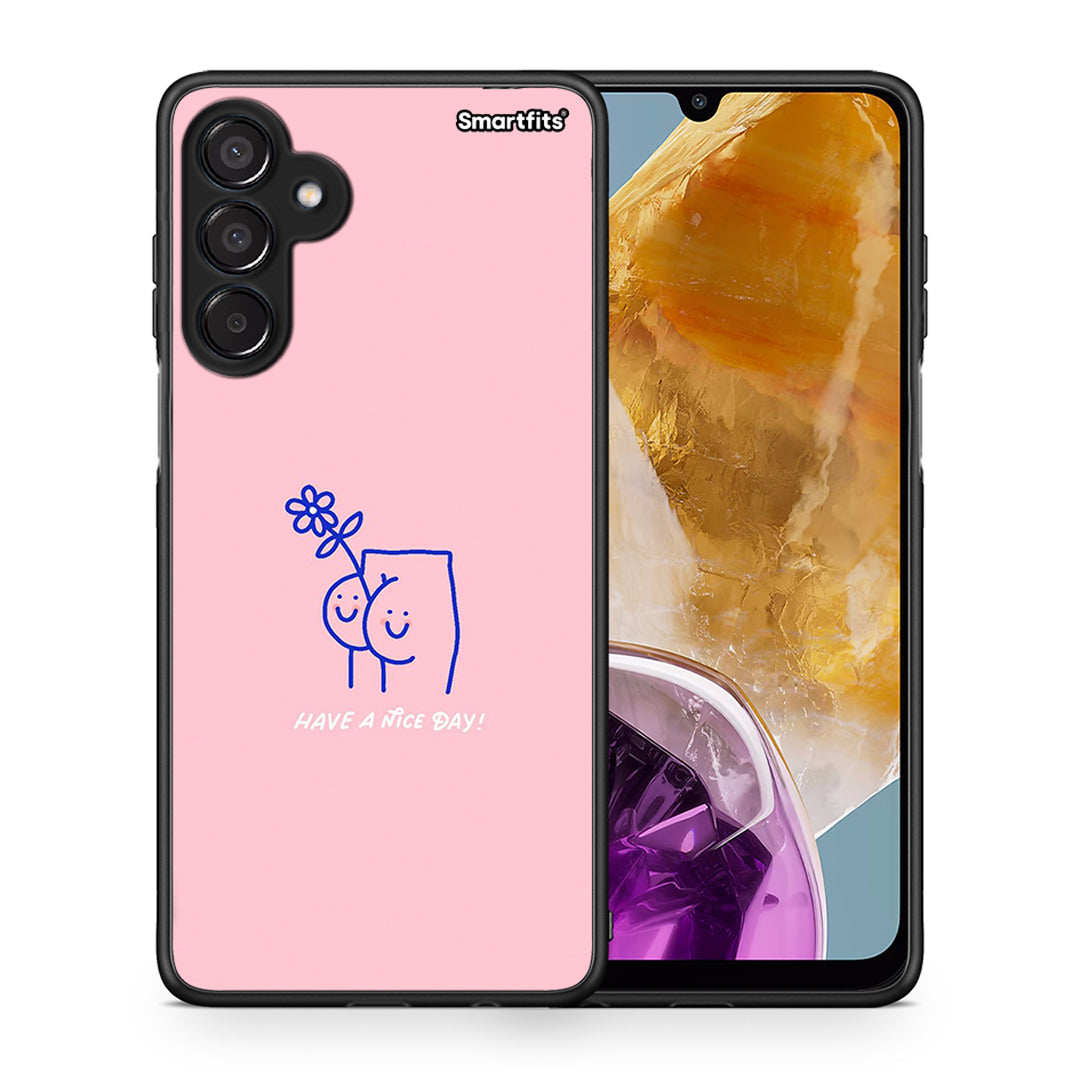 Θήκη Samsung Galaxy M15 Nice Day από τη Smartfits με σχέδιο στο πίσω μέρος και μαύρο περίβλημα | Samsung Galaxy M15 Nice Day case with colorful back and black bezels