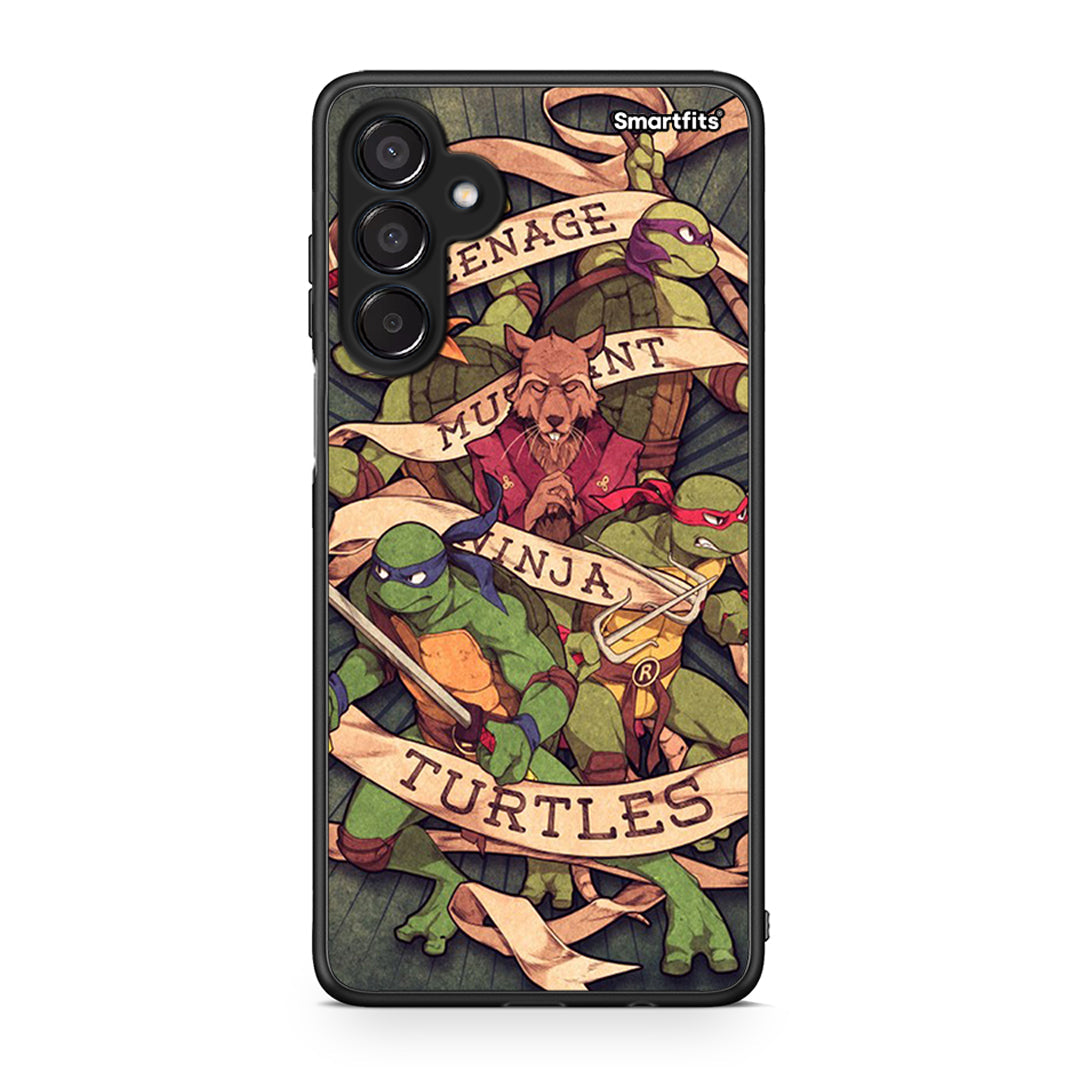 Samsung Galaxy M15 Ninja Turtles θήκη από τη Smartfits με σχέδιο στο πίσω μέρος και μαύρο περίβλημα | Smartphone case with colorful back and black bezels by Smartfits
