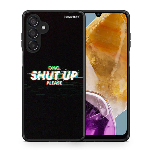 Θήκη Samsung Galaxy M15 OMG ShutUp από τη Smartfits με σχέδιο στο πίσω μέρος και μαύρο περίβλημα | Samsung Galaxy M15 OMG ShutUp case with colorful back and black bezels