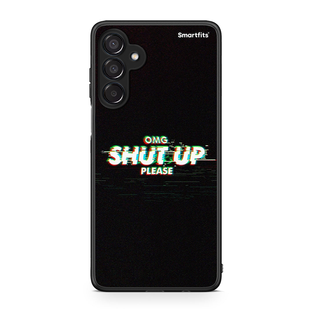 Samsung Galaxy M15 OMG ShutUp θήκη από τη Smartfits με σχέδιο στο πίσω μέρος και μαύρο περίβλημα | Smartphone case with colorful back and black bezels by Smartfits