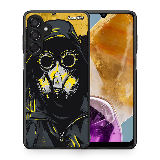 Θήκη Samsung Galaxy M15 Mask PopArt από τη Smartfits με σχέδιο στο πίσω μέρος και μαύρο περίβλημα | Samsung Galaxy M15 Mask PopArt case with colorful back and black bezels