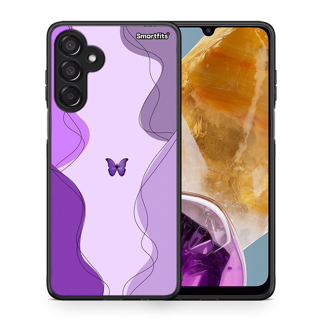 Purple Mariposa - Samsung Galaxy M15 θήκη