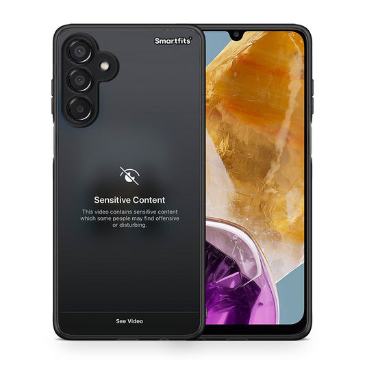 Θήκη Samsung Galaxy M15 Sensitive Content από τη Smartfits με σχέδιο στο πίσω μέρος και μαύρο περίβλημα | Samsung Galaxy M15 Sensitive Content case with colorful back and black bezels