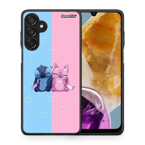 Θήκη Samsung Galaxy M15 Stitch And Angel από τη Smartfits με σχέδιο στο πίσω μέρος και μαύρο περίβλημα | Samsung Galaxy M15 Stitch And Angel case with colorful back and black bezels
