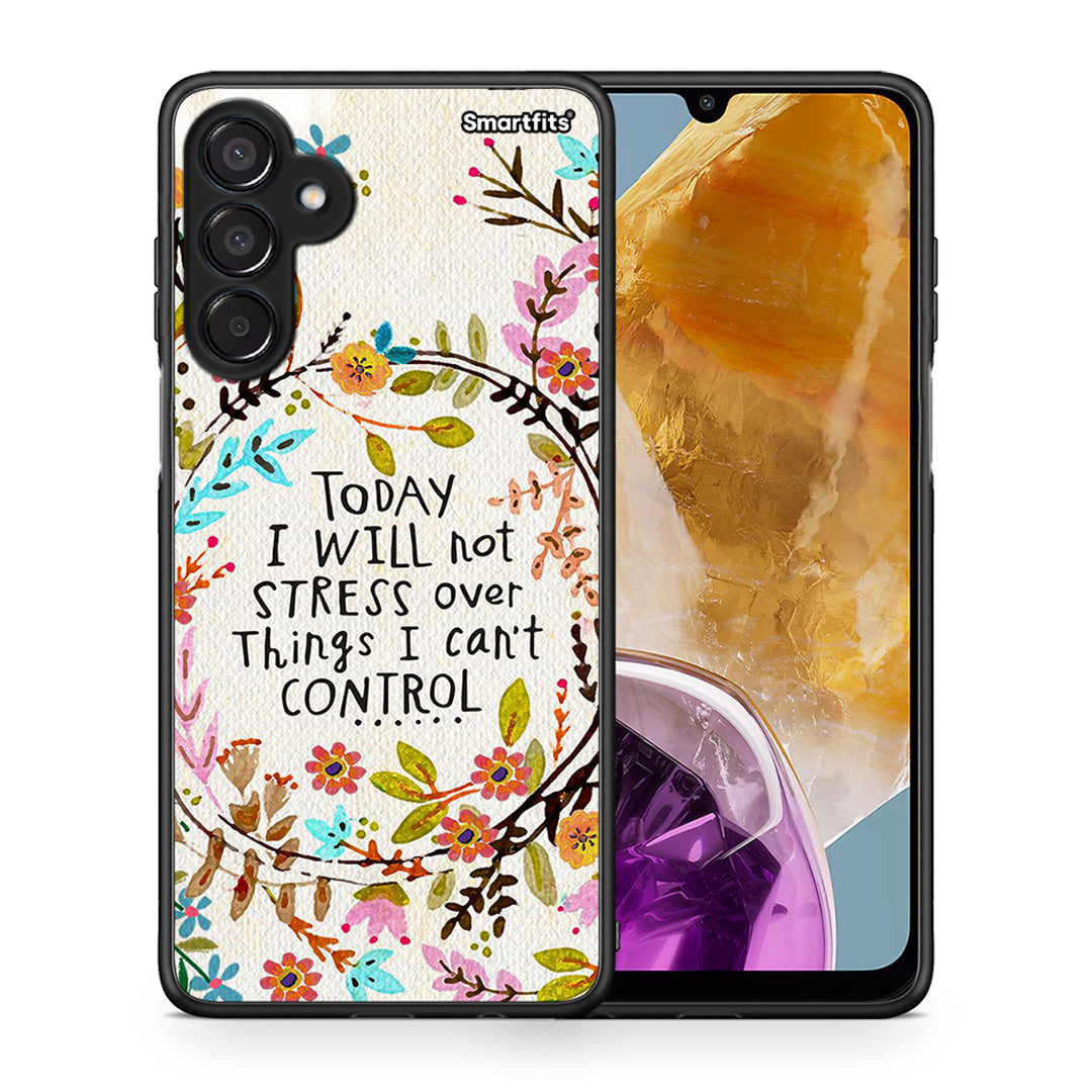 Θήκη Samsung Galaxy M15 Stress Over από τη Smartfits με σχέδιο στο πίσω μέρος και μαύρο περίβλημα | Samsung Galaxy M15 Stress Over case with colorful back and black bezels