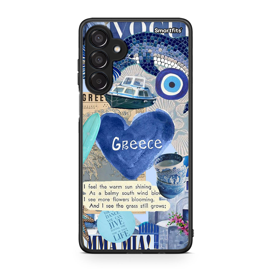 Samsung Galaxy M15 Summer In Greece Θήκη από τη Smartfits με σχέδιο στο πίσω μέρος και μαύρο περίβλημα | Smartphone case with colorful back and black bezels by Smartfits