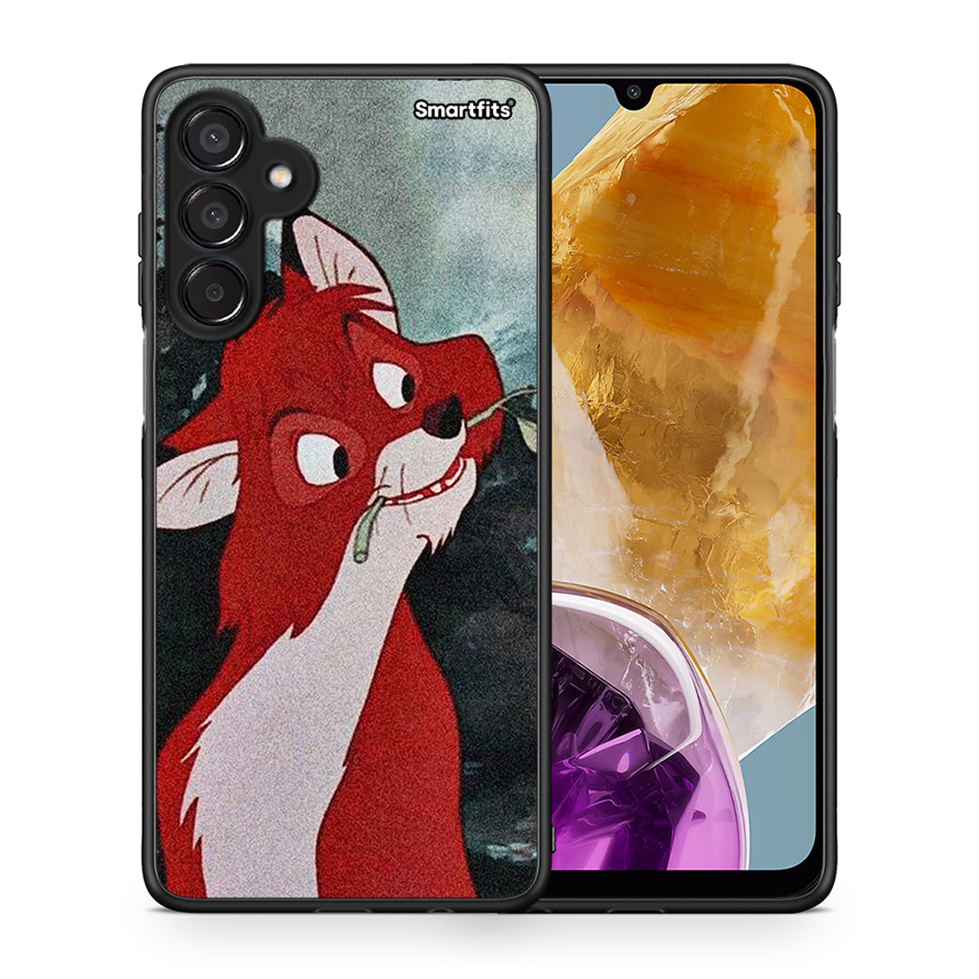 Θήκη Samsung Galaxy M15 Tod And Vixey Love 1 από τη Smartfits με σχέδιο στο πίσω μέρος και μαύρο περίβλημα | Samsung Galaxy M15 Tod And Vixey Love 1 case with colorful back and black bezels