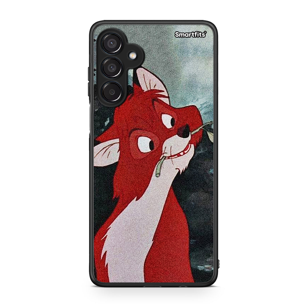 Samsung Galaxy M15 Tod And Vixey Love 1 θήκη από τη Smartfits με σχέδιο στο πίσω μέρος και μαύρο περίβλημα | Smartphone case with colorful back and black bezels by Smartfits