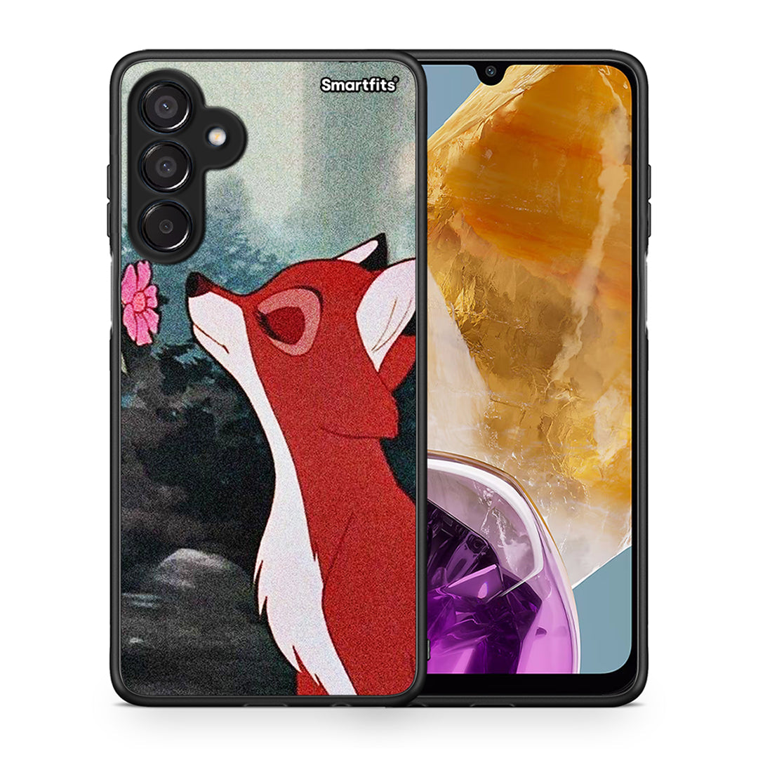 Θήκη Samsung Galaxy M15 Tod And Vixey Love 2 από τη Smartfits με σχέδιο στο πίσω μέρος και μαύρο περίβλημα | Samsung Galaxy M15 Tod And Vixey Love 2 case with colorful back and black bezels