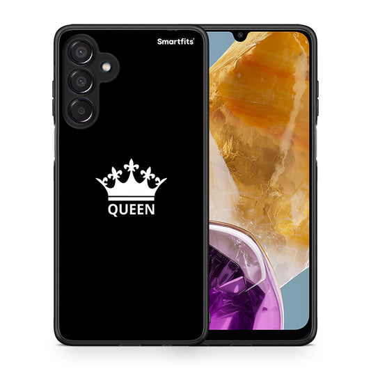 Θήκη Samsung Galaxy M15 Queen Valentine από τη Smartfits με σχέδιο στο πίσω μέρος και μαύρο περίβλημα | Samsung Galaxy M15 Queen Valentine case with colorful back and black bezels