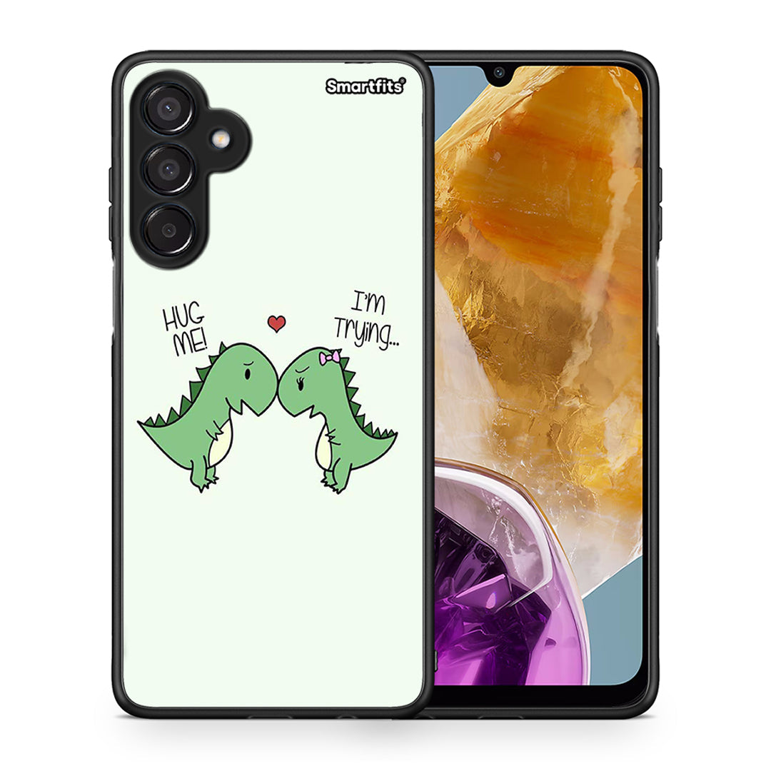 Θήκη Samsung Galaxy M15 Rex Valentine από τη Smartfits με σχέδιο στο πίσω μέρος και μαύρο περίβλημα | Samsung Galaxy M15 Rex Valentine case with colorful back and black bezels