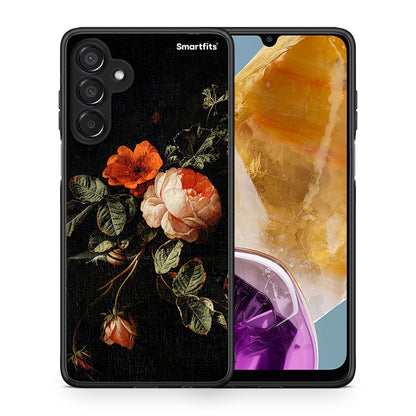 Θήκη Samsung Galaxy M15 Vintage Roses από τη Smartfits με σχέδιο στο πίσω μέρος και μαύρο περίβλημα | Samsung Galaxy M15 Vintage Roses case with colorful back and black bezels