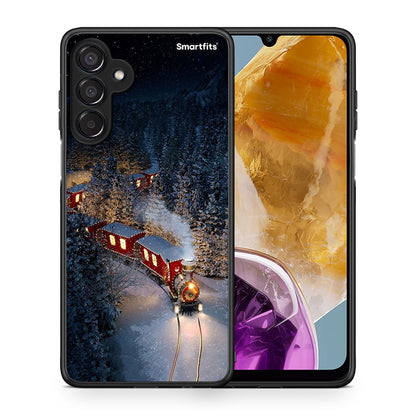 Θήκη Samsung Galaxy M15 Xmas Train από τη Smartfits με σχέδιο στο πίσω μέρος και μαύρο περίβλημα | Samsung Galaxy M15 Xmas Train case with colorful back and black bezels