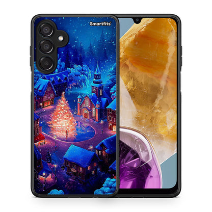 Θήκη Samsung Galaxy M15 Xmas Village από τη Smartfits με σχέδιο στο πίσω μέρος και μαύρο περίβλημα | Samsung Galaxy M15 Xmas Village case with colorful back and black bezels