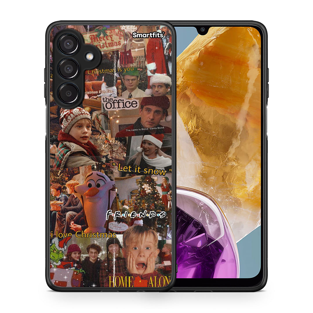 Θήκη Samsung Galaxy M15 Xmas Wishes από τη Smartfits με σχέδιο στο πίσω μέρος και μαύρο περίβλημα | Samsung Galaxy M15 Xmas Wishes case with colorful back and black bezels