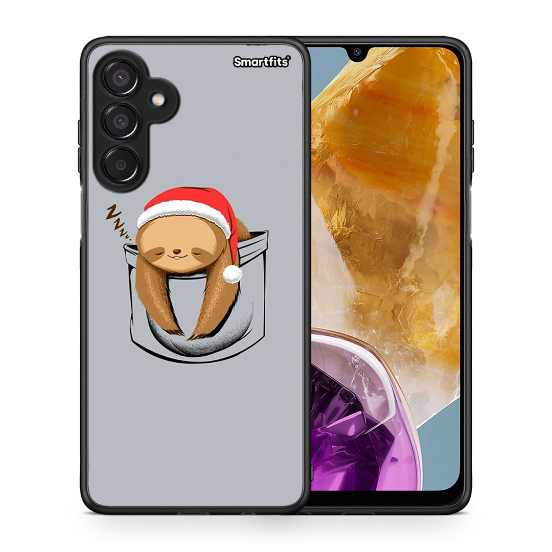 Θήκη Samsung Galaxy M15 Xmas Zzzz από τη Smartfits με σχέδιο στο πίσω μέρος και μαύρο περίβλημα | Samsung Galaxy M15 Xmas Zzzz case with colorful back and black bezels