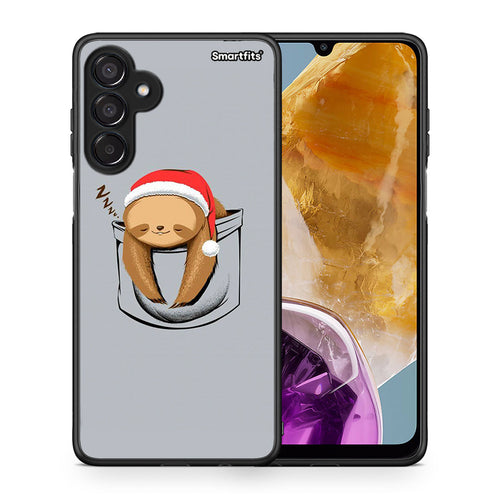 Θήκη Samsung Galaxy M15 Xmas Zzzz από τη Smartfits με σχέδιο στο πίσω μέρος και μαύρο περίβλημα | Samsung Galaxy M15 Xmas Zzzz case with colorful back and black bezels