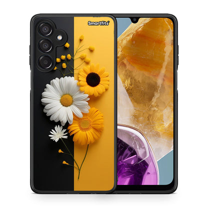 Θήκη Samsung Galaxy M15 Yellow Daisies από τη Smartfits με σχέδιο στο πίσω μέρος και μαύρο περίβλημα | Samsung Galaxy M15 Yellow Daisies case with colorful back and black bezels