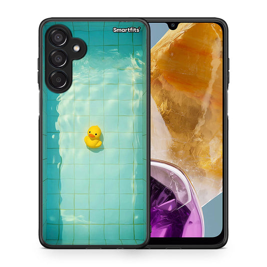 Θήκη Samsung Galaxy M15 Yellow Duck από τη Smartfits με σχέδιο στο πίσω μέρος και μαύρο περίβλημα | Samsung Galaxy M15 Yellow Duck case with colorful back and black bezels