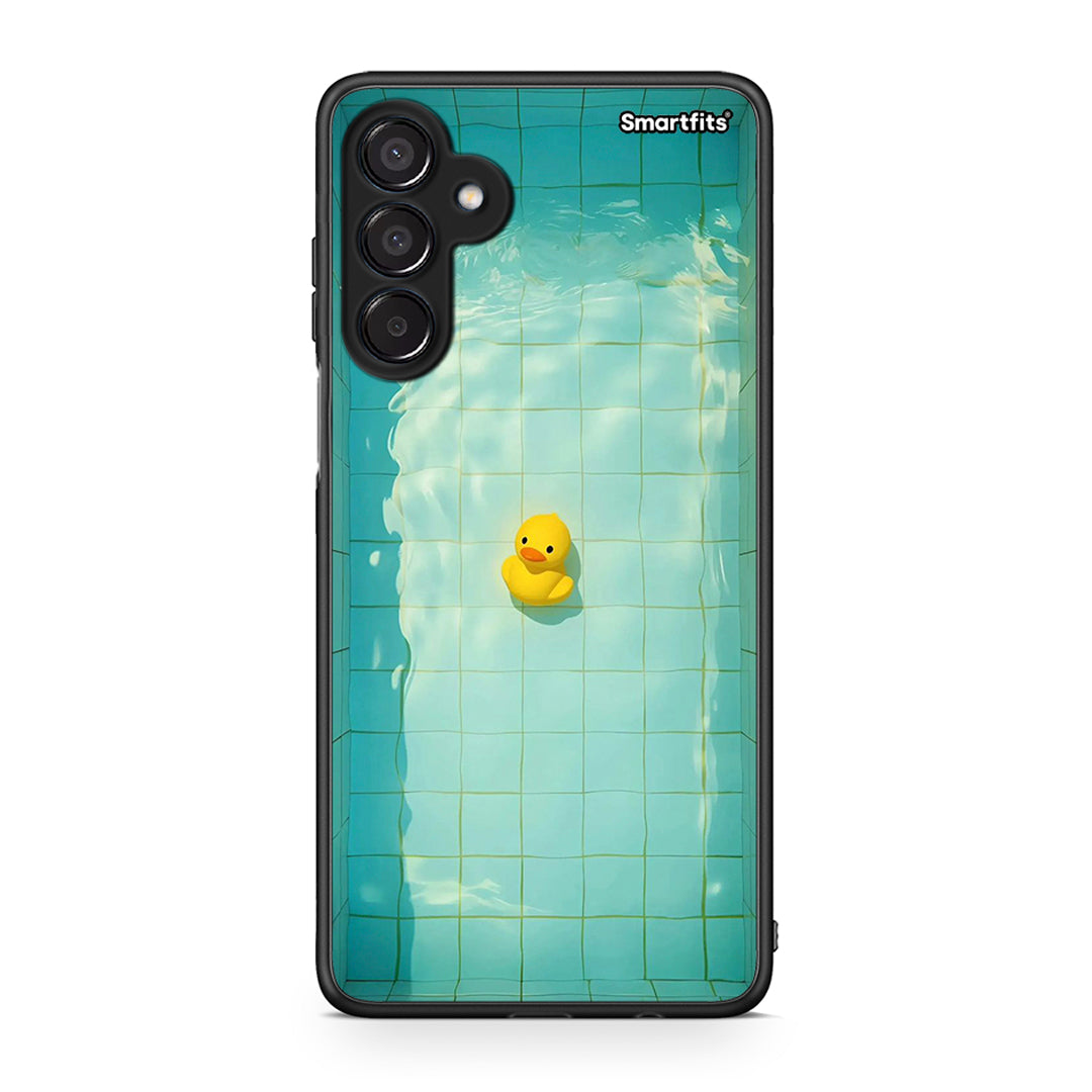 Samsung Galaxy M15 Yellow Duck θήκη από τη Smartfits με σχέδιο στο πίσω μέρος και μαύρο περίβλημα | Smartphone case with colorful back and black bezels by Smartfits
