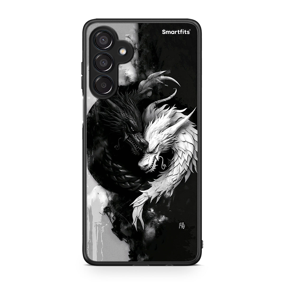 Samsung Galaxy M15 Yin Yang Θήκη από τη Smartfits με σχέδιο στο πίσω μέρος και μαύρο περίβλημα | Smartphone case with colorful back and black bezels by Smartfits