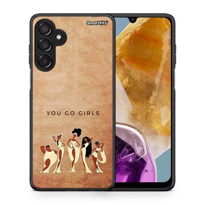 Θήκη Samsung Galaxy M15 You Go Girl από τη Smartfits με σχέδιο στο πίσω μέρος και μαύρο περίβλημα | Samsung Galaxy M15 You Go Girl case with colorful back and black bezels