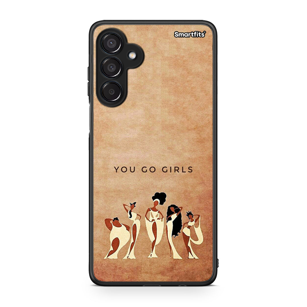 Samsung Galaxy M15 You Go Girl θήκη από τη Smartfits με σχέδιο στο πίσω μέρος και μαύρο περίβλημα | Smartphone case with colorful back and black bezels by Smartfits