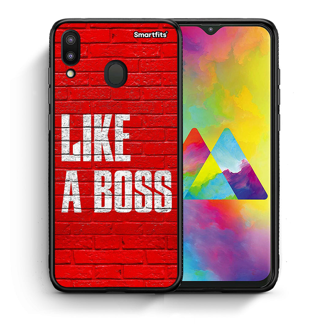 Θήκη Samsung M20 Like A Boss από τη Smartfits με σχέδιο στο πίσω μέρος και μαύρο περίβλημα | Samsung M20 Like A Boss case with colorful back and black bezels