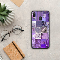 Thumbnail for Purple Aesthetic Collage - Samsung Galaxy M20 θήκη