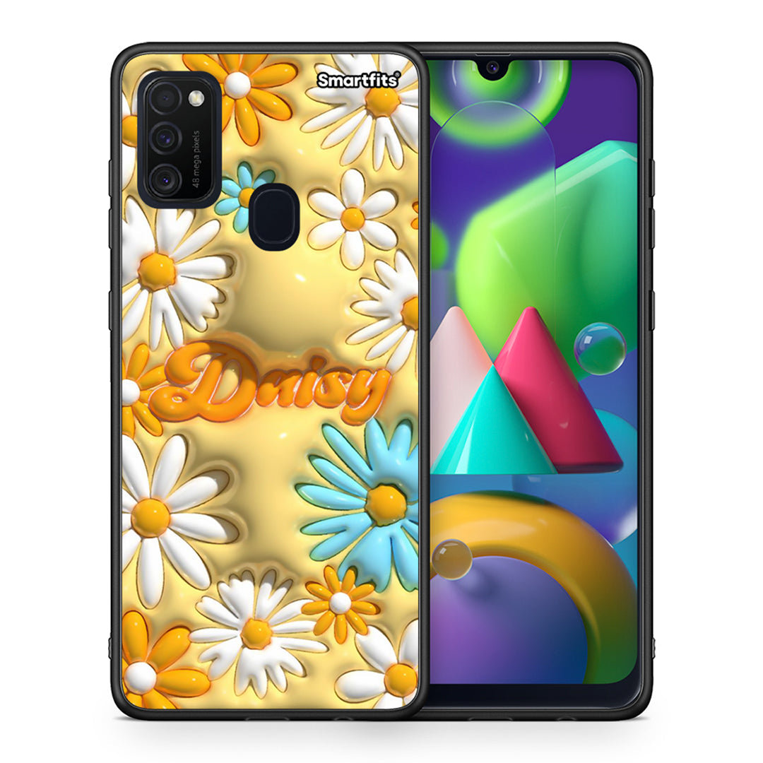 Θήκη Samsung M21/M31 Bubble Daisies από τη Smartfits με σχέδιο στο πίσω μέρος και μαύρο περίβλημα | Samsung M21/M31 Bubble Daisies case with colorful back and black bezels