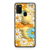 Thumbnail for Samsung M21/M31 Bubble Daisies θήκη από τη Smartfits με σχέδιο στο πίσω μέρος και μαύρο περίβλημα | Smartphone case with colorful back and black bezels by Smartfits