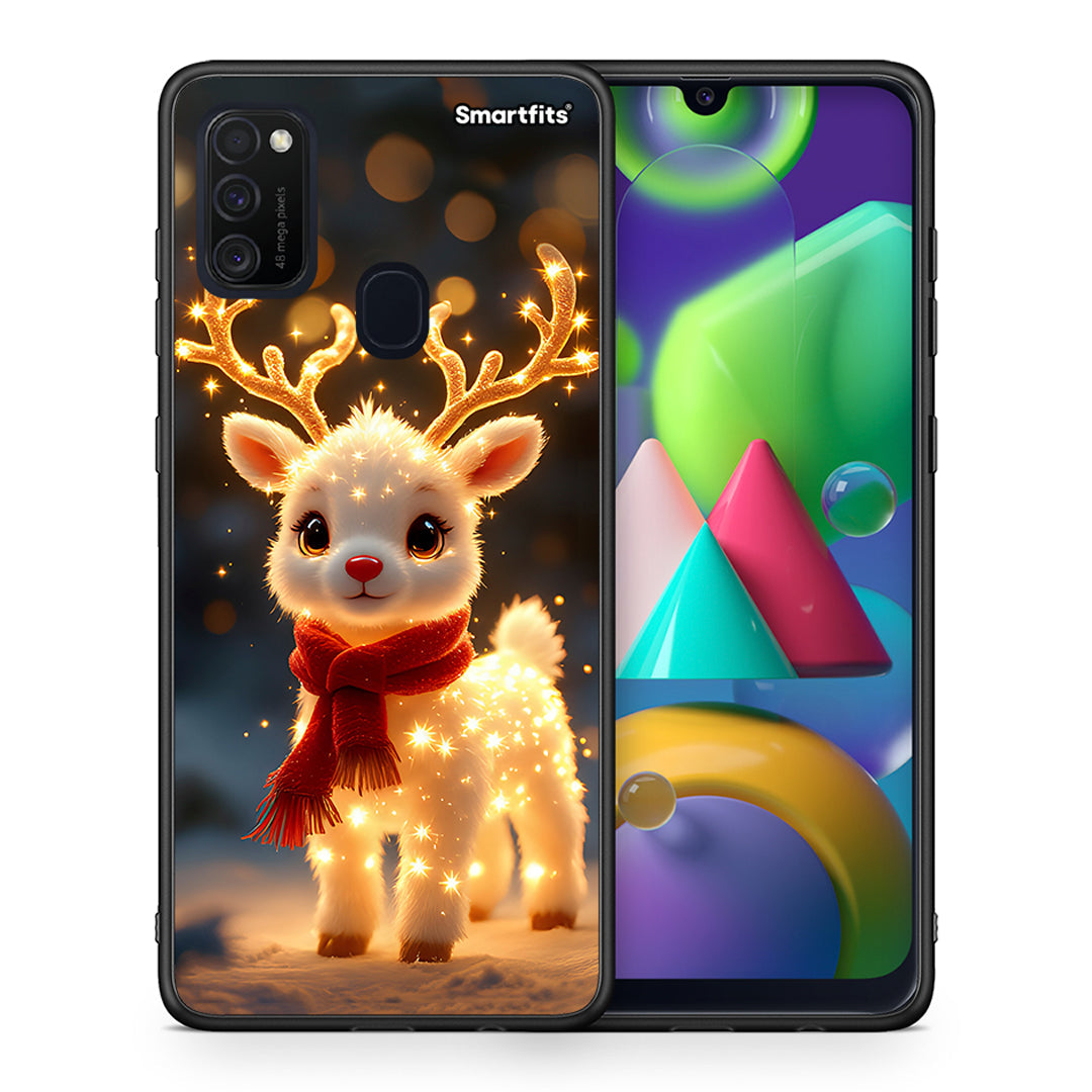 Θήκη Samsung M21/M31 Christmas Cutie από τη Smartfits με σχέδιο στο πίσω μέρος και μαύρο περίβλημα | Samsung M21/M31 Christmas Cutie case with colorful back and black bezels